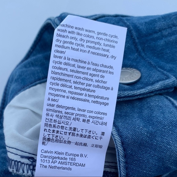 NWOT Calvin Klein Jean Denim Jeans Mini Skirt Sz 8 - Picture 5 of 12